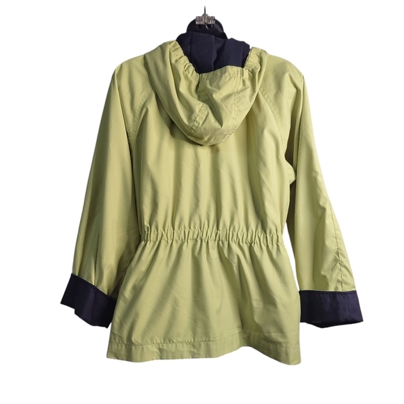 London Fog Women's Green Hooded Jacket Coat Sz Medium 10-12 - Picture 2 of 9